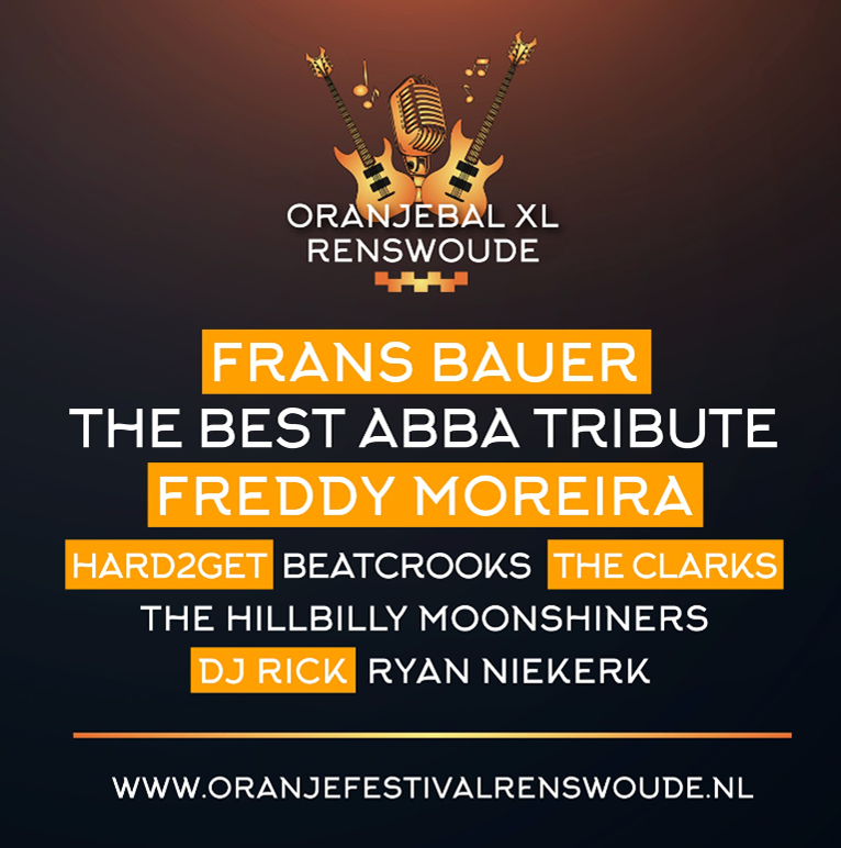 Artiesten Oranjebal XL oranjefestival renswoude