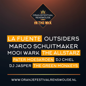 In The Mix Oranjefestival Renswoude 19 april 2024 line-up artiesten